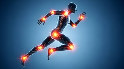 X-ray view showing sports injury pain at multiple joints